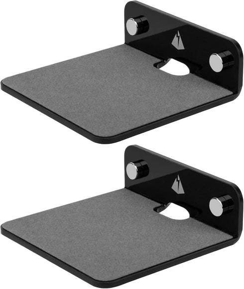 TXEsign Small Floating Shelves Speaker Shelves - 2 Pack 4.25 Small Wall Shelves for Bluetooth Speaker, Webcam, Mesh