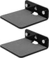 TXEsign Small Floating Shelves Speaker Shelves - 2 Pack 4.25 Small Wall Shelves for Bluetooth Speaker, Webcam, Mesh