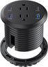 Jgstkcity Desktop Power Grommet, 65W USB C Fast Charging Port, Flush Mount Recessed