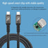 240W 3.2FT USB4 Fast Charging Cable USB-C to USB-C, Compatible with Thunderbolt 4/3, Supports 8K@60Hz