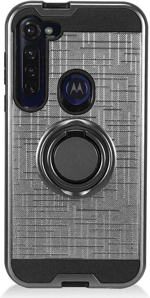 for Motorola Moto G Stylus XT2043, Moto G Power XT2041 (2020 Version) - Hybrid Phone Case with Ring Stand