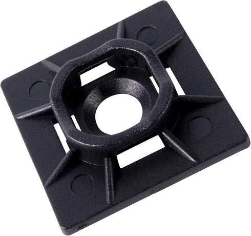 Gardner Bender MB-20UVB Cable Tie Mounting Base, 1 Inch x 1 Inch, 100 Pk., UV Resistant Black