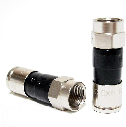 20 Pieces RG6 BELDEN PPC EX6XLPLUS Signal Tight Compression Drop Connectors Nickel-Plated Brass