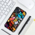 ZHEGAILIAN Stained Glass Mosaic Case for iPhone 15, Tempered Glass Back + Soft Silicone TPU Shock Protective