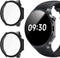 Lamshaw Hard PC Case for OnePlus Watch 2, with Screen Protector (2 Pack-Black+Black)