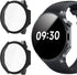 Lamshaw Hard PC Case for OnePlus Watch 2, with Screen Protector (2 Pack-Black+Black)
