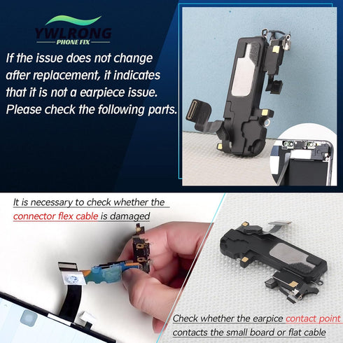 Earpiece Speaker for iPhone 12 Pro Max, Replacement Assembly with Light Proximity Sensor Flex Cable
