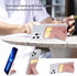 WWW Card Holder with Stand for Phone, PU Leather Credit Card Holder with 3M Adhesive Sticker for Smart Phones, Pink