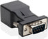 DB9 RS232 COM Male Port to RJ45 Female Connector, DB9 Serial Port Extender to LAN CAT5 CAT6 Ethernet Adapter