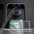 GemCoo 63W USB C Car Charger Socket, 45W PD Outlet, 18W QC3.0 Charger, 12V USB Cigarette Lighter Socket with LED