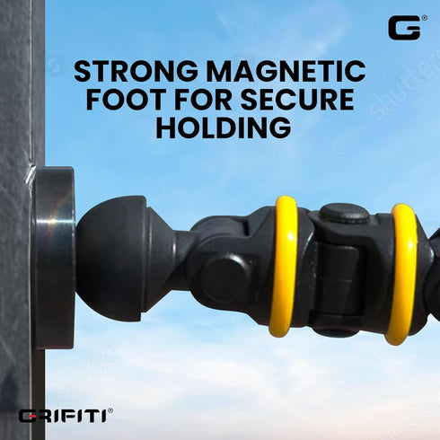 GRIFITI Nootle Recon 5 Flex Arm Leg Magnetic Foot Mini Ball Head Camera Mount Stand, 6 Inch Flexible Mevo Mount