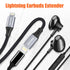 AGVEE 6.6ft Lightning Extension Cable, Braided Female to Male Extender Full Function Cord Compatible with iPhone iPad,