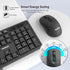 Hofotek 90% Silent Wireless Keyboard and Mouse Combo, Less Noise, Full Size Numpad, Ultra Slim, Quiet & Soft Touch