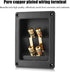 Speaker Terminal Connector, 4 Pure Copper Plated Wiring Terminal Box with 4 Mounting Holes