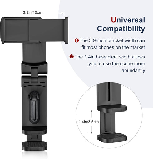Universal Airplane Travel Phone Holder, Multi-Directional 360 Degree Rotation Mount for Desk, Travel Accessories