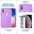 ORIbox Purple Case for iPhone X/XS, Transparent Heavy Duty Shockproof Anti-Fall, 10 FT Military Grade
