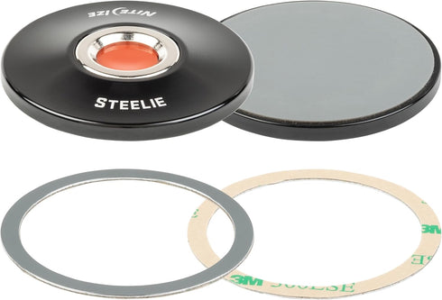 Nite Ize Steelie Orbiter Plus Magnetic Socket and Metal Ring - Sturdy Dashboard Mount for Cell Phone - Black