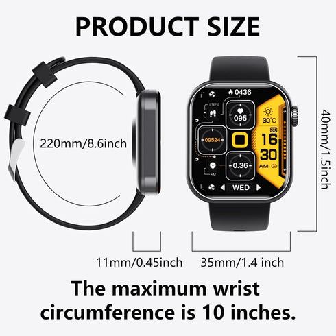 Military Smart Watch for Men, Outdoor IP67 Waterproof, 1.9" HD Touch Screen Tactical Fitness Activity Tracker and