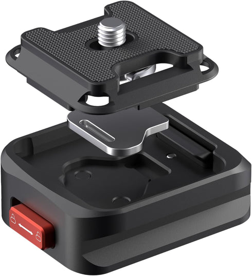 FREEWELL Tripod Quick Release Clamp for Fast Camera Mounting, Aluminum Build with 1/4"-20
