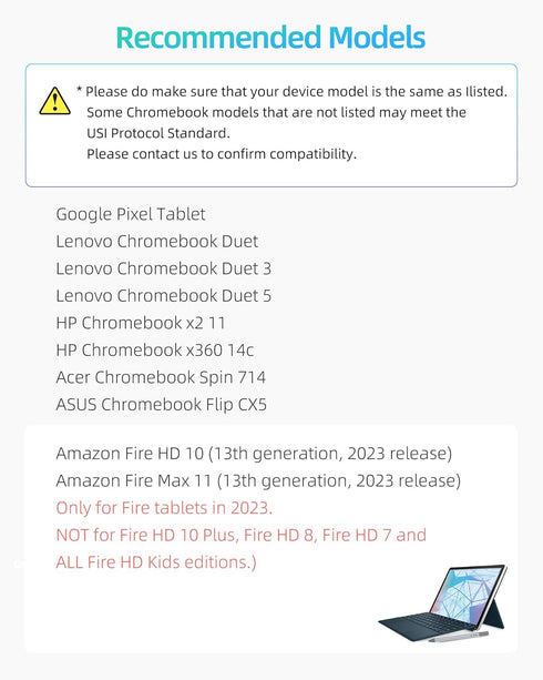 Metapen USI Stylus Pen G1 Air for Chromebook, 4096 Finest Control, Smooth Writing, Perfect for ASUS Flip CX5/CM3, HP