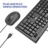 Rii RK907 10/8 7 Wired Keyboard and Mouse Combo, USB Ultra-Slim Compact USB Wired Keyboard and Mouse Combo for Mac