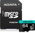 ADATA Premier Pro 64GB MicroSDXC UHS-I U3 V30 Class 10 A2 MircoSD Memory