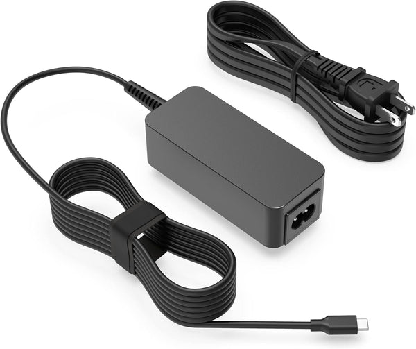 Charger for Lenovo Chromebook, ThinkPad, Yoga, USB C, 45W Fast Charging (UL Safety Certified)