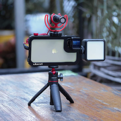 ULANZI MT-08 Extension Pole Tripod, Mini Selfie Stick for Webcam, iPhone, Canon, Sony Cameras