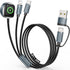 Airplane Travel Essentials 2026,Multi Charging Cable for Apple Watch Charger/iPhone Charger/USB C