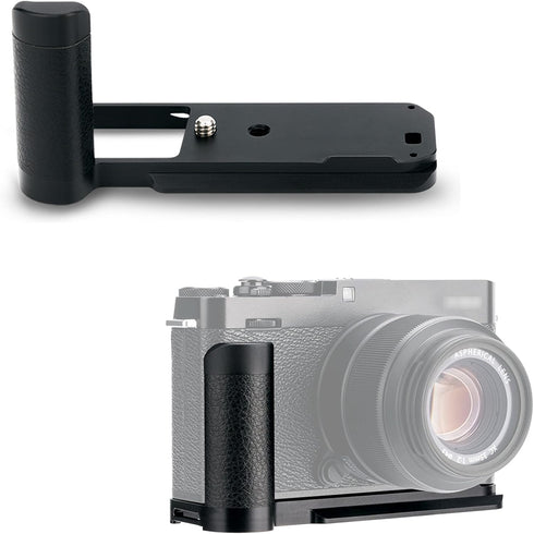 JJC MHG-XE4 Solid Metal Hand Grip, Secure Handle Bracket for Fuji Fujifilm X-E4 XE4 Camera with Anti-Slip Pads