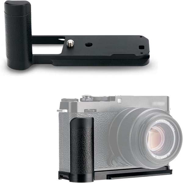JJC MHG-XE4 Solid Metal Hand Grip, Secure Handle Bracket for Fuji Fujifilm X-E4 XE4 Camera with Anti-Slip Pads