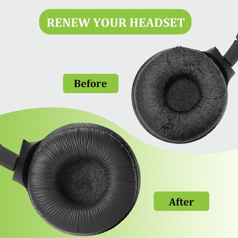 70mm Replacement Ear Pads for Sony Headphones, Fits MDR-ZX100 ZX110 ZX110NC ZX110AP ZX110P ZX300 ZX310 ZX330BT (2 Pack)