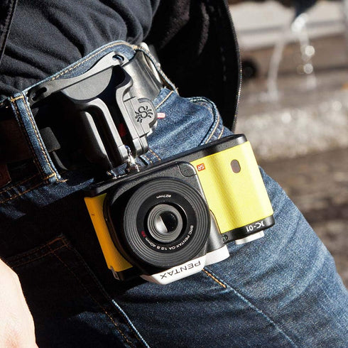 Spider Holster BlackWidow Camera Holster + Pin, Self Locking Holster for Lightweight Camera Carrying from Any Belt