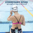 H2O Audio Surge+ Swim Headphones | 100% Waterproof, Noise Canceling, Dustproof, Black/Blue