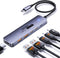 QUUGE USB C Hub 10Gbps, 6-in-1 Aluminum Multiport Adapter for Laptops, 4K@60Hz USB