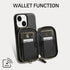 ZVE iPhone 13 Wallet Case with Wristlet - Zipper Leather Case with RFID Blocking Card Holder Slots