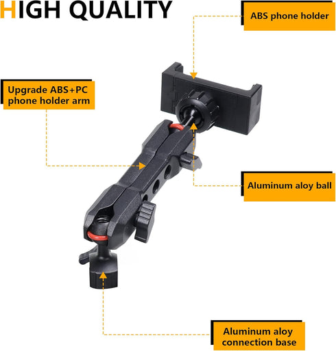 Dash Mount Phone Holder, Compatible with 2012-2023 Jeep Wrangler JK JL Gladiator JT 2021 2022 2023 2024 New Ford Bronco