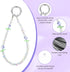 WJIAAA Colorful Crystal Phone Wrist Strap Beaded,Cell Phone Charm Chain with Tether Tab Hands-Free, Detachable Beaded