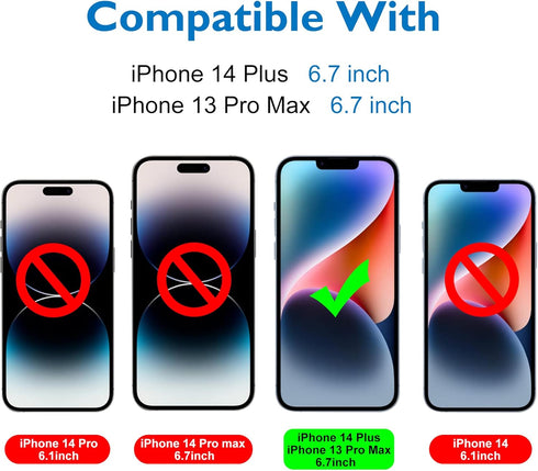 Mothca Matte Privacy Screen Protector for iPhone 14 Plus/13 Pro Max 6.7-inch - Full Coverage Tempered Glass Anti-spy
