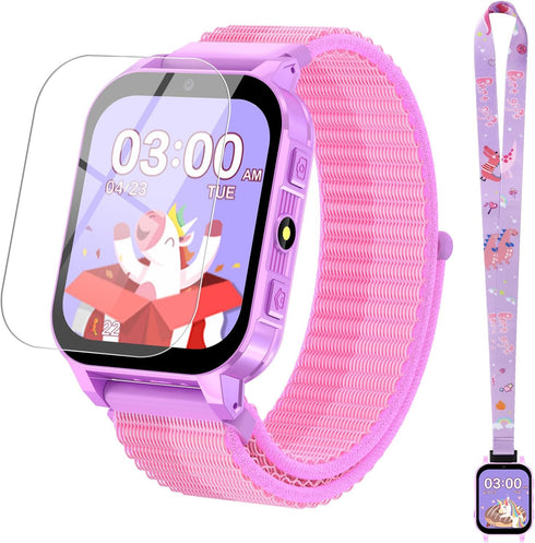 Smart Watch for Kids with 30 Puzzle Games, 140 Educational Cards, HD Touch Screen, Perfect Birthday Gift