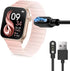 Compatible for AKUMAKA 209DK Smart Watches Charger, Magnetic USB Replacement Charging Cable Compatible with AKUMAKA 209DK 1.85'' Smart Watches (2 Pack-Black+Black)