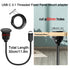QIANRENON 10Gbps USB C 3.1 Fixed Mount Connector Short Cable PD 60W USB Type C Male to Female Adapter