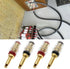 4Pcs Brass Crystal Long M8 Binding Post Heavy Duty Gold Plated Banana Jacks Insulated Binding Post for Speaker Amplifier Terminal Connector
