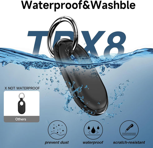 Samsung Galaxy SmartTag2 Case with Keychain, 4 Pack Full-Wrapped IPX8 Waterproof TPU Case for Galaxy Smart Tag 2