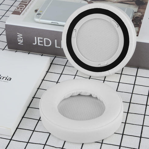 Geekria QuickFit Ear Pads for Corsair Virtuoso RGB, Wireless SE, XT Headphones, Earpads Repair Parts (White)