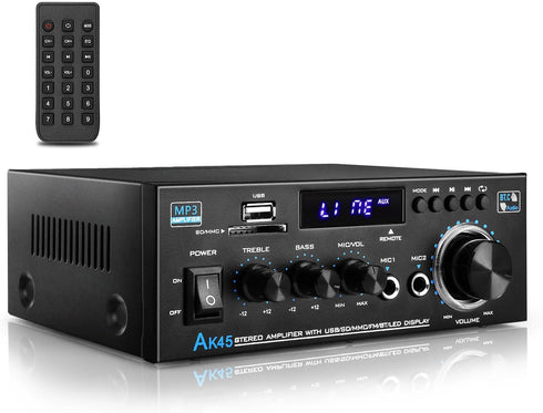 Home Audio Power Amplifier with Bluetooth, 100Wx2 Stereo Receiver, Dmyond Home Amplifiers with FM Radio USB, AUX, RCA