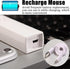 Wireless Bluetooth Mouse, Dual Mode (BT+2.4G) Noiseless Charging Mouse (with Storage Case), 3 Buttons 1200 DPI Ultra-Thin Portable Mini Travel Wireless Mouse for Windows PC Laptops (White)