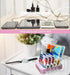 USB Charging Station Dock, 5 Port with 7 Short Mixed Cables, Designed for iPhone, iPad, Cell Phones, Light Pink
