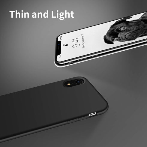 OTOFLY iPhone XR Case, Premium Soft Liquid Silicone Rubber, Full-Body Protective Bumper Case, Black