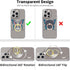 Clear Gold Phone Holder Ring Grips, Transparent Finger Ring Stand for iPhone Samsung Galaxy, 5-Crystal